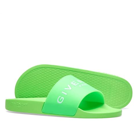 neon green givenchy slides|givenchy sandals size 35.